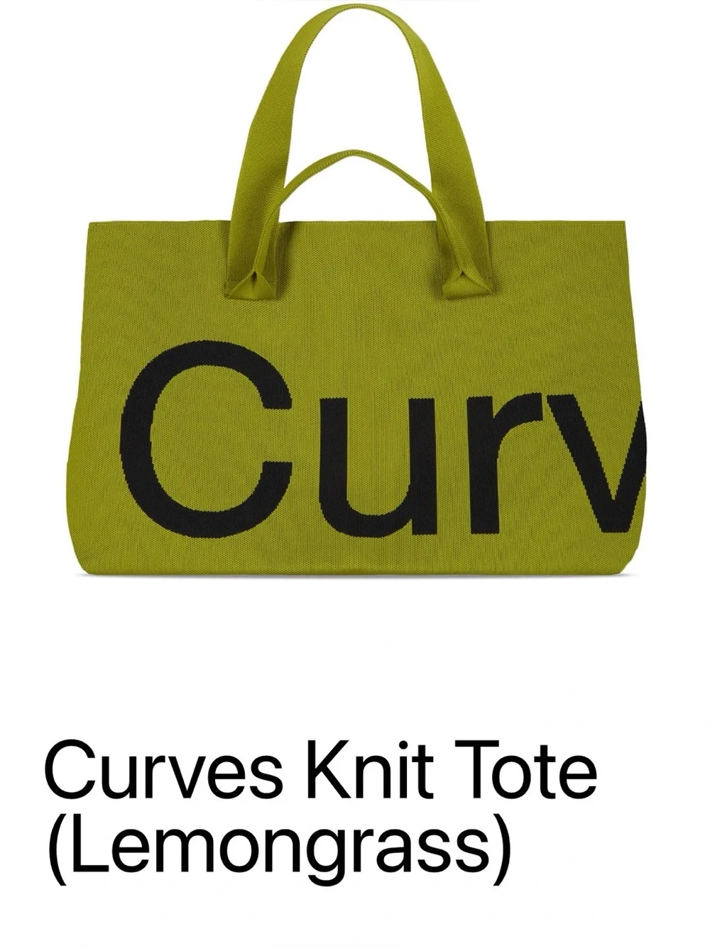 Curves Knit Tote Lemongrass – Women’s Knit Tote Bag